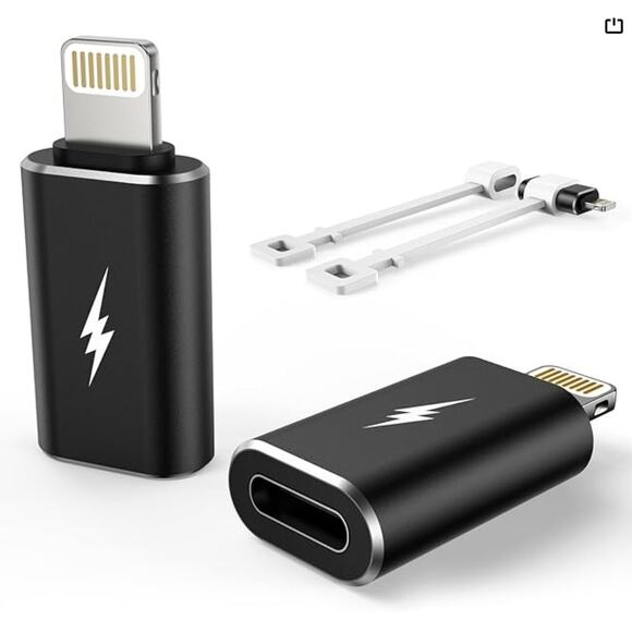 TechMatte Female USB C to Male Lightning Adapter 2 Pack - Picture 1 of 1